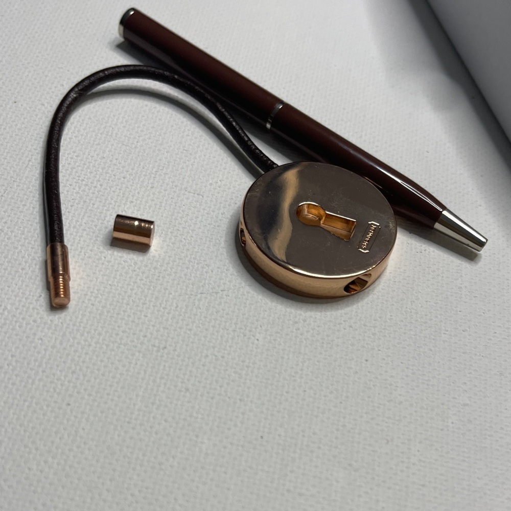 Coach Rose Gold Keychain with Brown Coach Pen - Picture 6 of 7